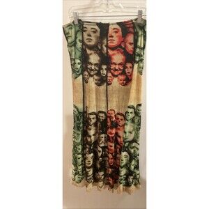 Jean Paul Gaultier Maille Femme Fall Winter 1992 Faces Maxi Skirt Vintage